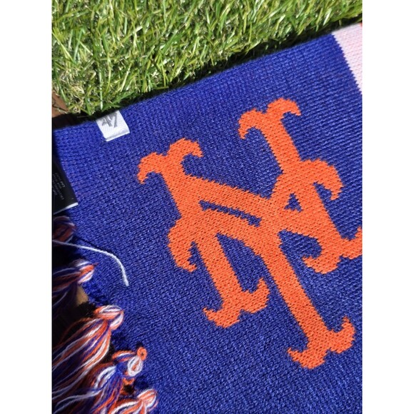 47 BrandNY Mets Scarf MLB Scarf Winter Adult OSFA NWT Breakaway Double Sided - Picture 7 of 12